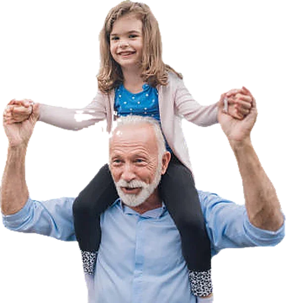 A grandfather with his granddaughter, his legacy protected