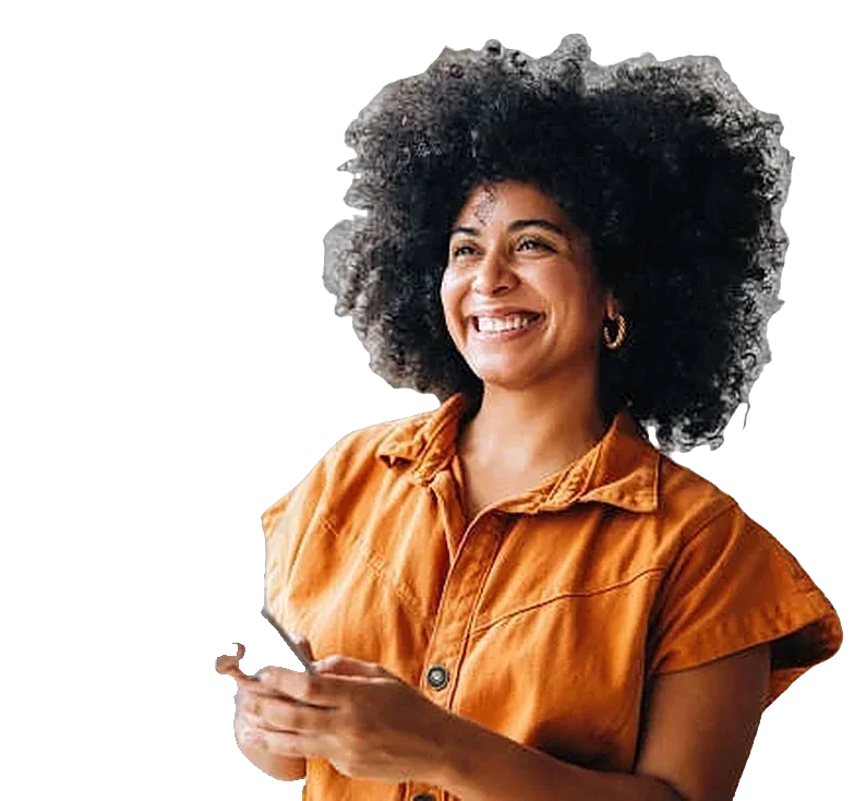 A woman comparing no-exam term quotes on her phone