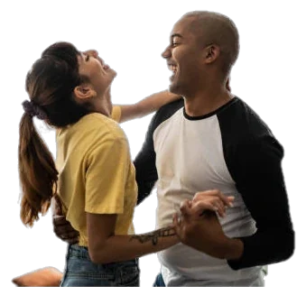 A happy young couple in their new home, protected by life insurance