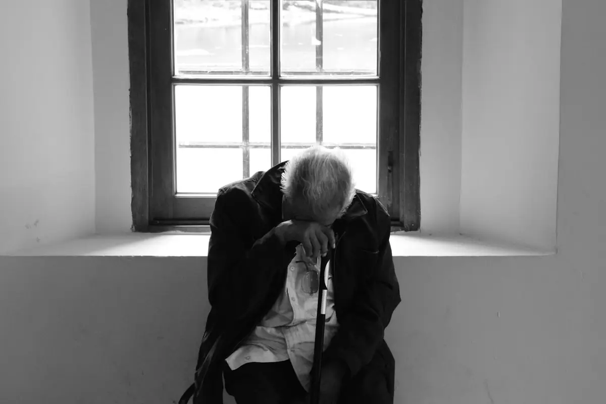 Thoughtful moment by the window
