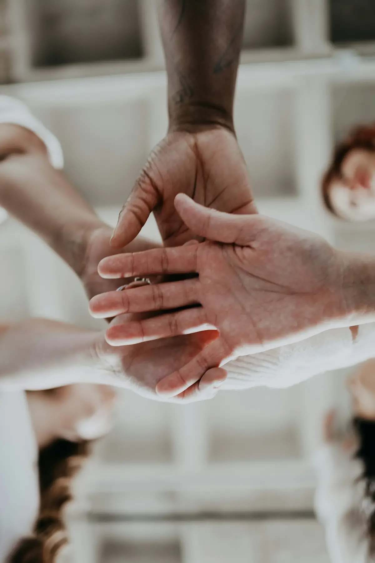 Family hands together