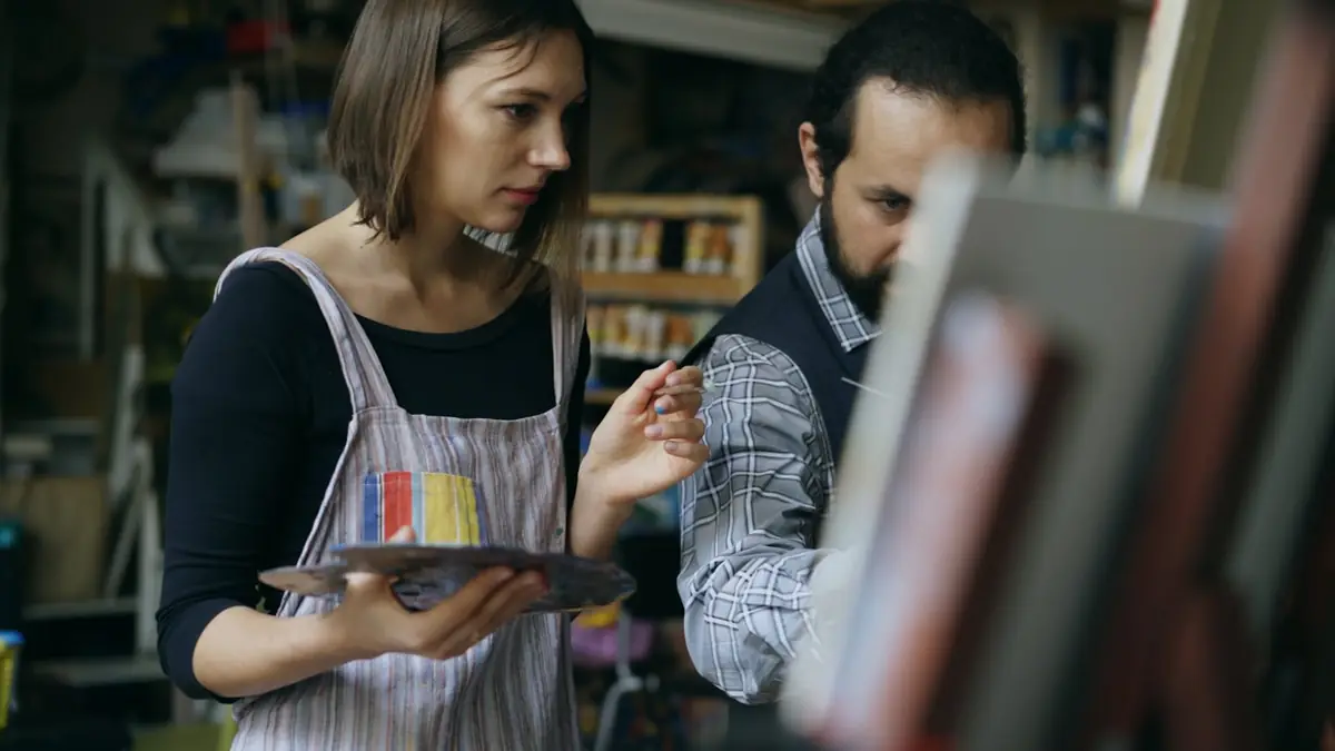 Business partners in their workshop